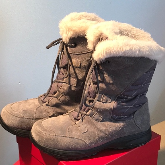 COLUMBIA snow boots “EUC” Sz 8 Gray - Picture 2 of 7